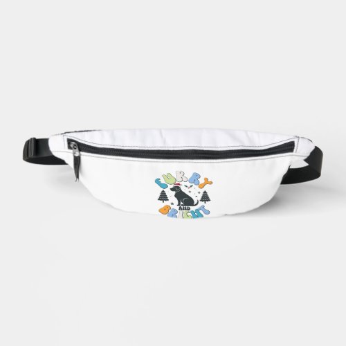 Holly Jolly Dog Mom Christmas Retro Fanny Pack