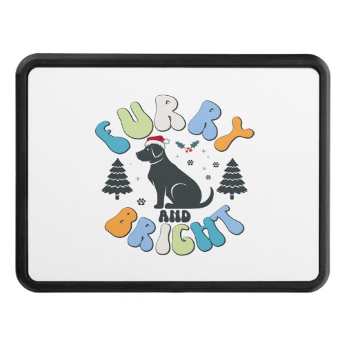 Holly Jolly Dog Mom Christmas Retro Hitch Cover