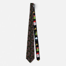 Holly Jolly Emoji Tie