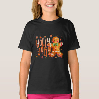 Holly Jolly Gingerbread Christmas Kids' T-Shirt