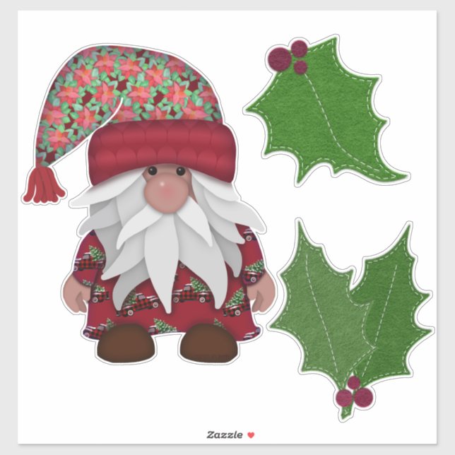 Holly Jolly Gnomie | Christmas Sticker (Sheet)