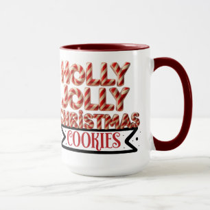 Holly Jolly Grandma Christmas Cookies Mug