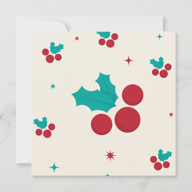 Holly Jolly Greetings Holiday Card (Front)
