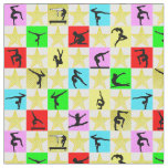 HOLLY JOLLY GYMNASTICS CHRISTMAS FABRIC