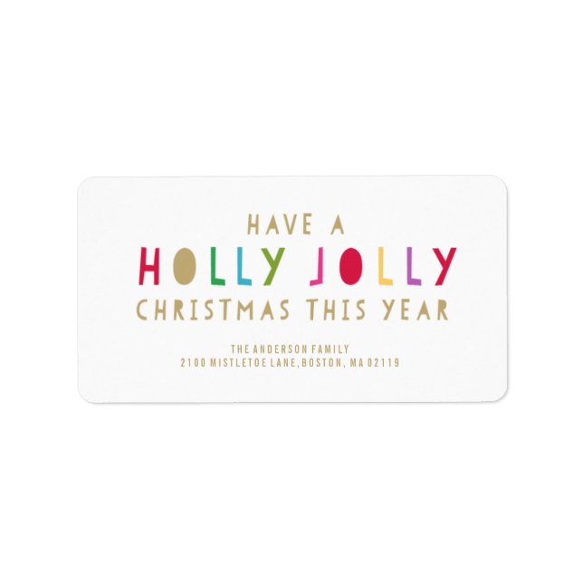 Holly Jolly | Holiday Address Labels (Front)