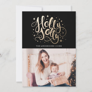 Holly Jolly   Holiday Photo Card