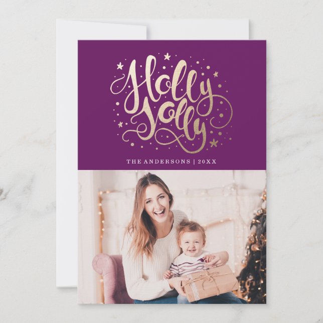 Holly Jolly | Holiday Photo Card (Front)