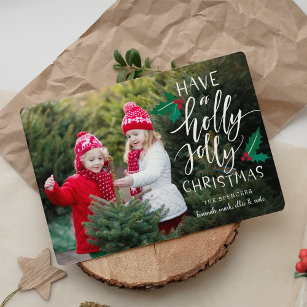 Holly Jolly   Holiday Photo Card