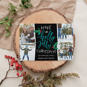 Holly Jolly Holiday Photo Collage Card
