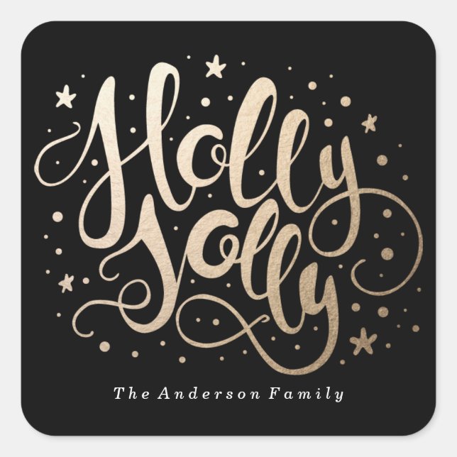 Holly Jolly | Holiday Stickers (Front)