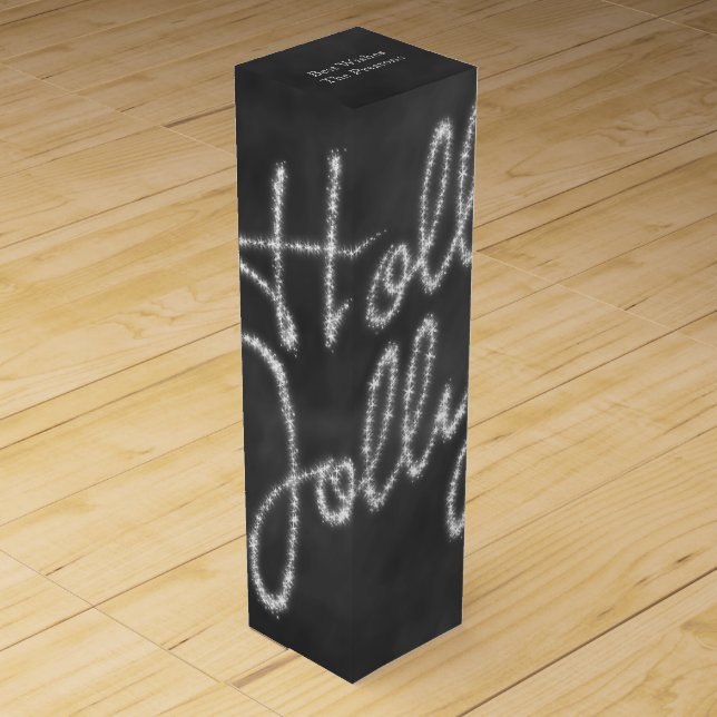 Holly Jolly Holiday Wine Box. Wine Box (Front)