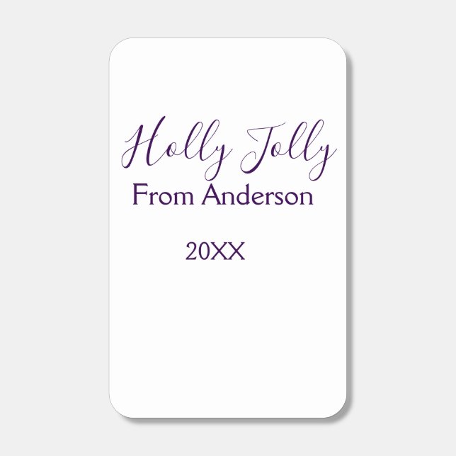 Holly Jolly holidays add name family year purple s Matchboxes (Front)