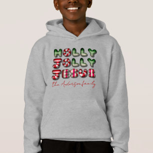Holly Jolly Jesus 3D optic bold candy kids Hoodie