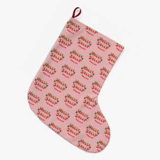 Holly Jolly Large Christmas Stocking