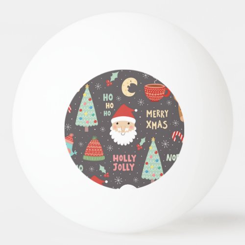 Holly Jolly Merry Christmas Ping Pong Ball