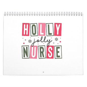 Holly Jolly Nurse Christmas Xmas Nursing Life  Calendar
