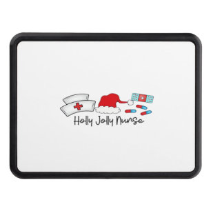 Holly Jolly Nurse, Halloween Classic T-Shirt Hitch Cover