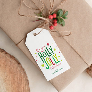 "Holly Jolly" Personalized Christmas Gift Tags