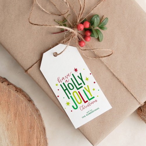 Holly Jolly Personalized Christmas Gift Tags