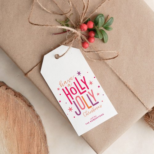 Holly Jolly Personalized Christmas Gift Tags