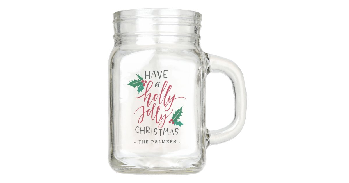 Monogram Personalized 12 oz. Mason Jars - Regular Mouth