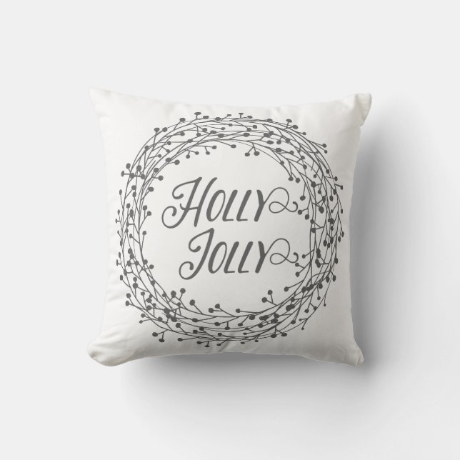Holly Jolly Pillow (Front)