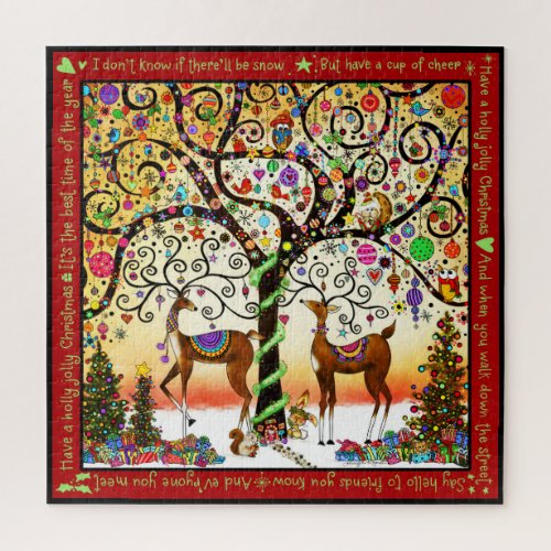 Holly Jolly Reindeer puzzle