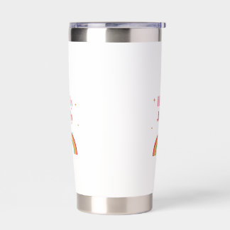 Holly Jolly Retro 70s Rainbow Christmas Tumbler