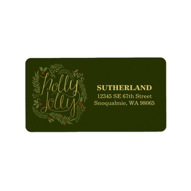 Holly Jolly Return Address Labels (Front)