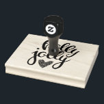Holly Jolly Rubber Stamp<br><div class="desc">Holly Jolly Rubber Stamp
Transform any craft project with these personalized maple wood art stamps. Leave a customized impression by uploading a design,  image,  pattern,  or text onto our site and make a unique wood stamp.</div>