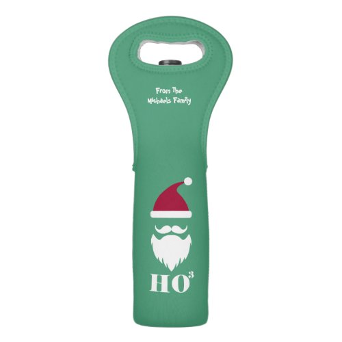 Holly Jolly Santa Holiday Wine Bag