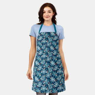Holly Jolly Snowflakes Apron