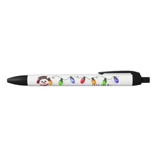 Holly Jolly Snowman Black Ink Pen