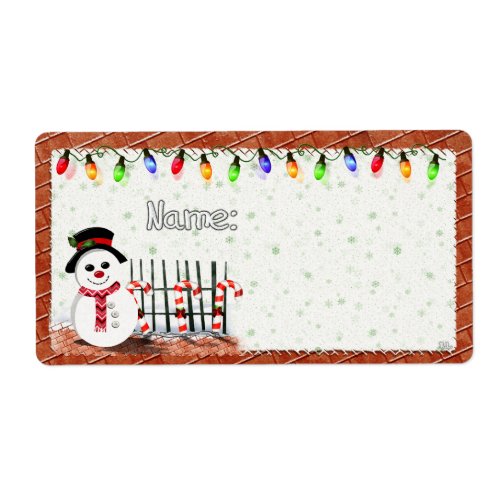 Holly Jolly Snowman  PARTY NAME TAGS