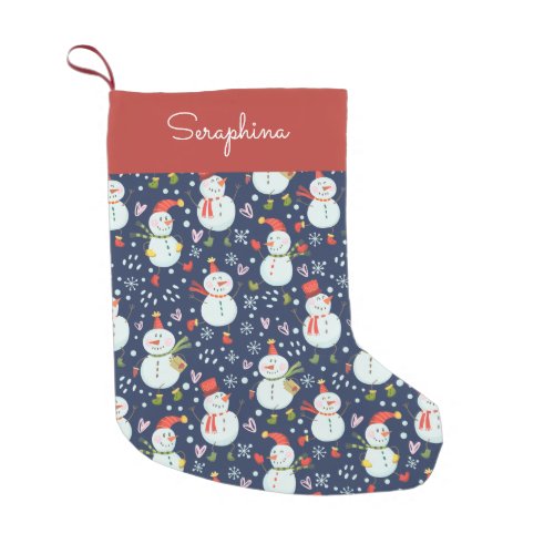 Holly Jolly Snowmen Personalized Stocking