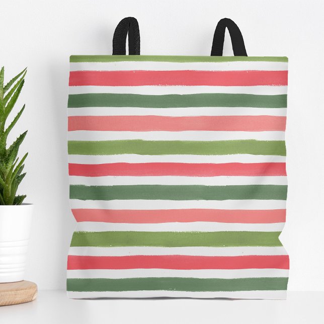 Holly Jolly Stripes Tote Bag (Creator Uploaded)