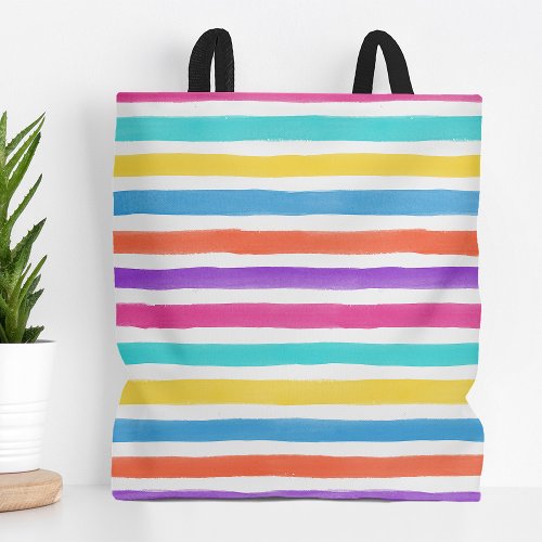 Holly Jolly Stripes Tote Bag