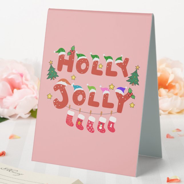 Holly Jolly Table Tent (In SItu (Wedding))