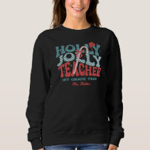 Holly Jolly Teacher Christmas Retro