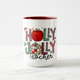 Holly Jolly Teacher Mug