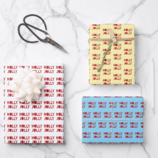 Holly Jolly Wrapping Paper Sheets