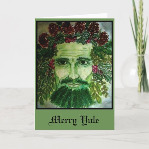 Holly King Merry Yule Holiday Card