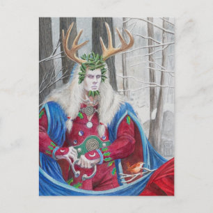 Holly King Portrait mini print Postcard