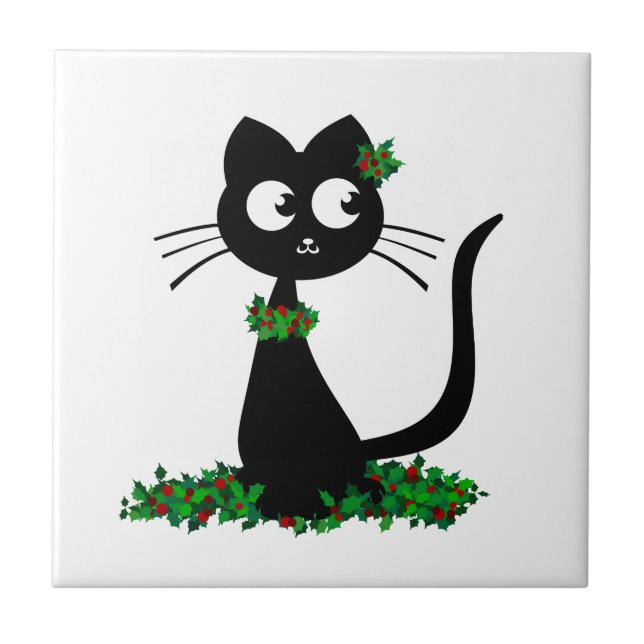Holly Kuro Ceramic Tile (Front)