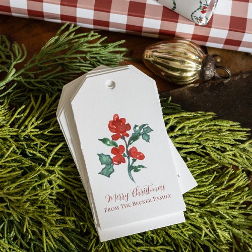 Holly Lane _ Berry Gift Tags Customizable
