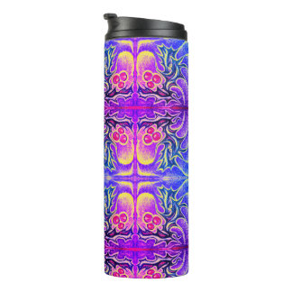 Holly Leaf and Berry Colorful Thermal Tumbler