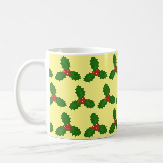 Holly Leaf Coffee Mug (Left)