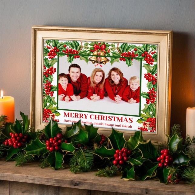 Holly Leaves and Berries Custom Photo Print (Creator Uploaded)