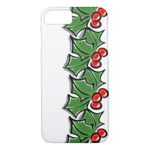 Holly Leaves, Holly berries, Christmas wreath iPhone 8/7 Case