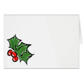 Holly Leaves, Holly berries, fun holiday botanical (Front Horizontal)